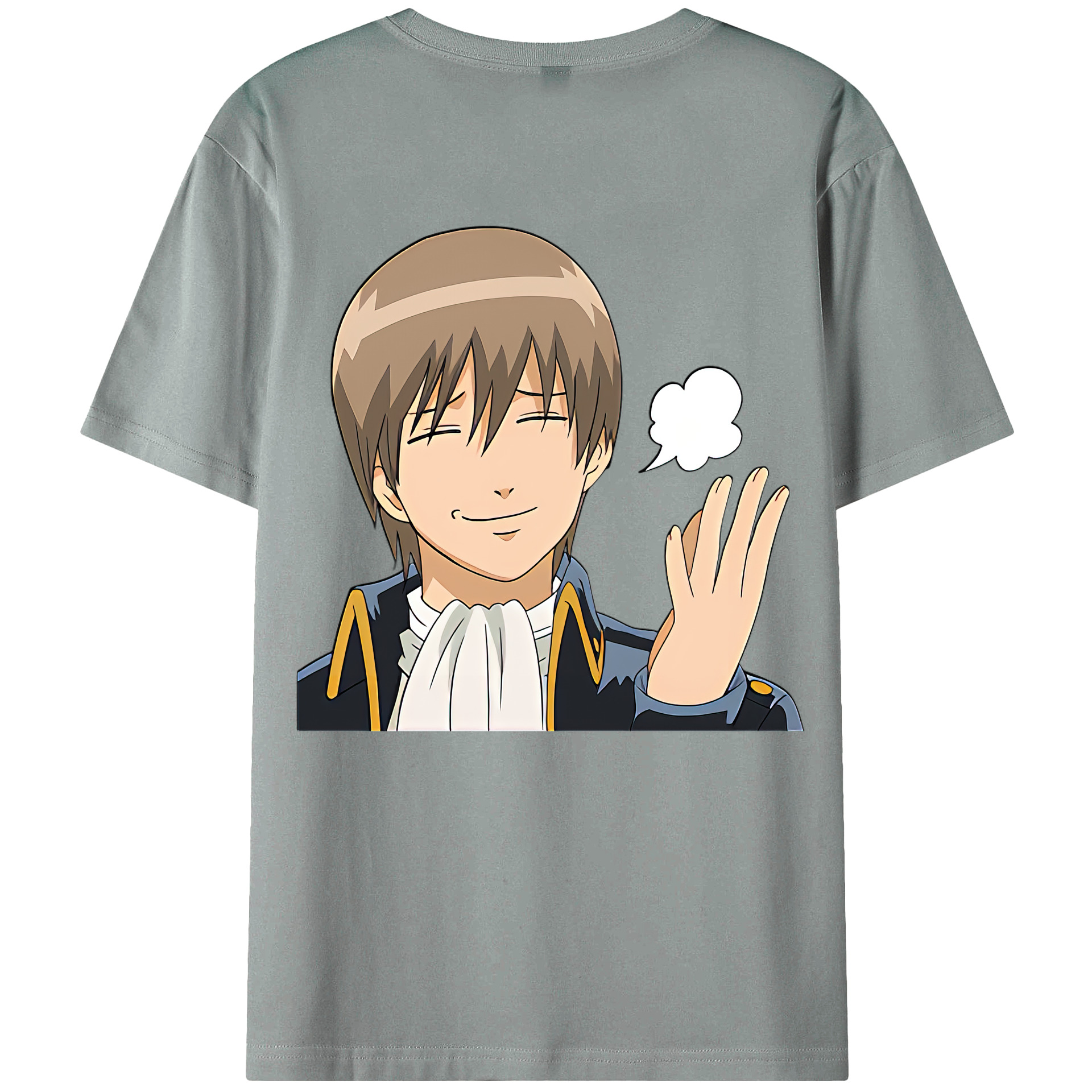 （画像用） ぎんたま 坂田銀時（さかたぎんとき） 神楽 志村新八（しむら しんぱち） GINTAMA Sakata Gintoki Kagura Shimura Shinpachi 綿100％ メンズ半袖Tシャツ（バックプリント） 通気性